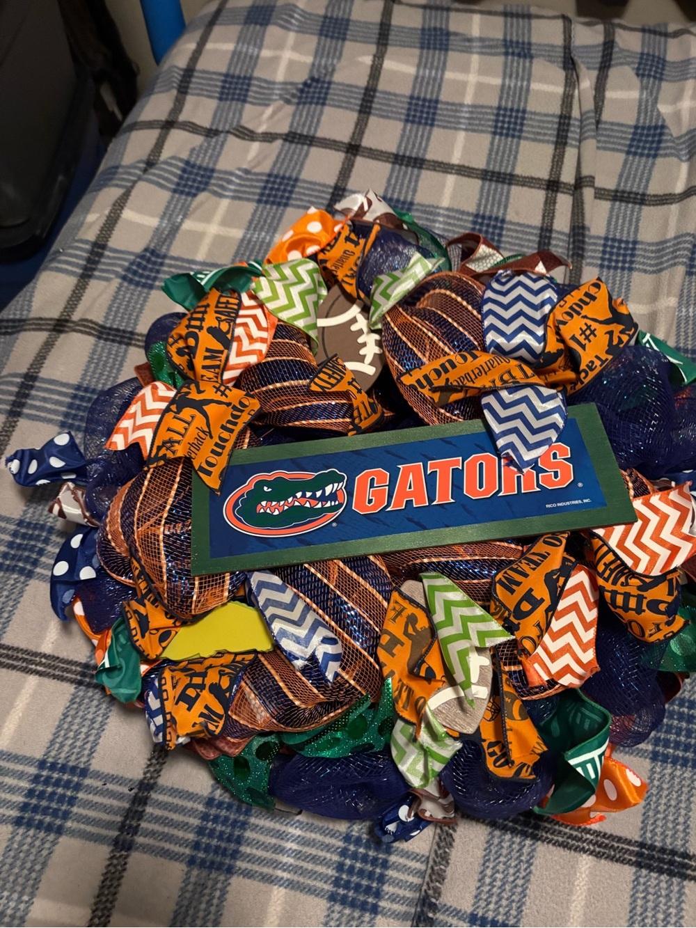 Florida Orange & Blue Decorative Party Wreath